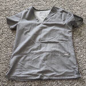 Women’s figs graphite V-Neck Scrub Top and bottoms set size small